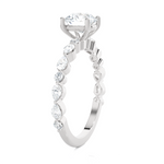 2 1/5 ctw Round Lab Grown Diamond Side Stone Engagement Ring