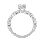 2 1/5 ctw Round Lab Grown Diamond Side Stone Engagement Ring