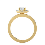 1 ctw Round Lab Grown Diamond Halo Engagement Ring