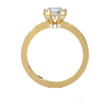 1 ctw Round Lab Grown Diamond Side Stone Engagement Ring