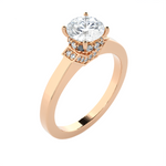 1 ctw Round Lab Grown Diamond Halo Engagement Ring
