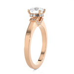 1 ctw Round Lab Grown Diamond Halo Engagement Ring