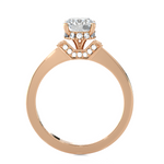 1 ctw Round Lab Grown Diamond Halo Engagement Ring