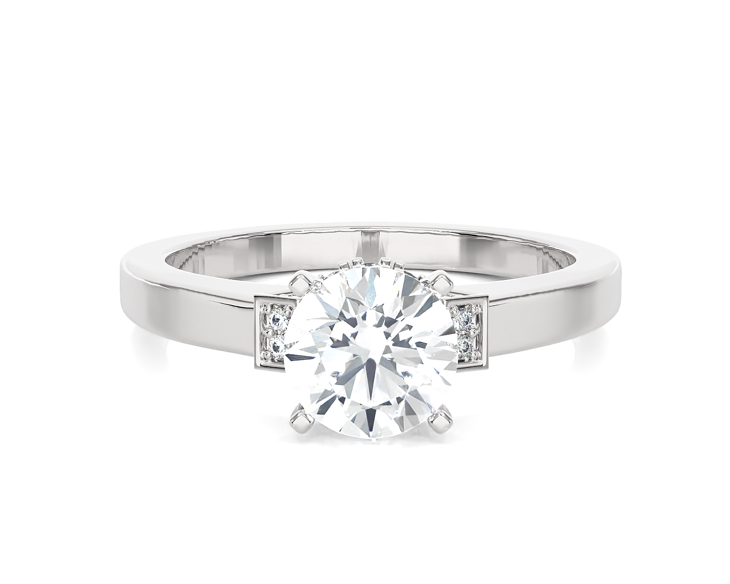 1 ctw Round Lab Grown Diamond Halo Engagement Ring