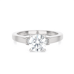 1 ctw Round Lab Grown Diamond Halo Engagement Ring