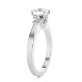 1 ctw Round Lab Grown Diamond Halo Engagement Ring