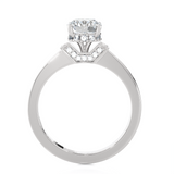 1 ctw Round Lab Grown Diamond Halo Engagement Ring