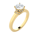 1 ctw Round Lab Grown Diamond Halo Engagement Ring