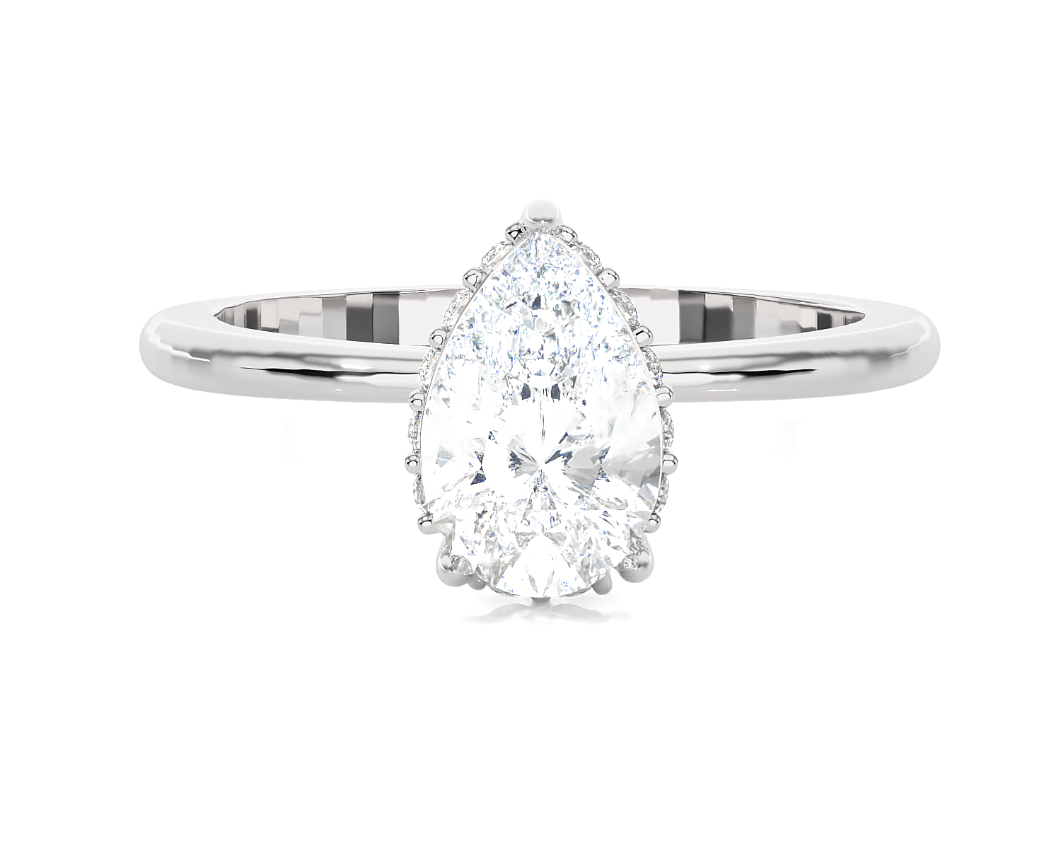 1 1/4 ctw Pear-Shaped Lab Grown Diamond Solitaire Engagement Ring