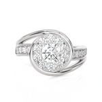 1 ctw Round Lab Grown Diamond Halo Engagement Ring