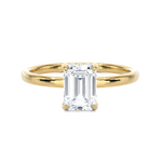 Emerald-Cut Lab Grown Diamond Solitaire Engagement Ring