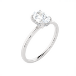 Oval Lab Grown Diamond Solitaire Engagement Ring