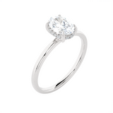 Oval Lab Grown Diamond Solitaire Engagement Ring