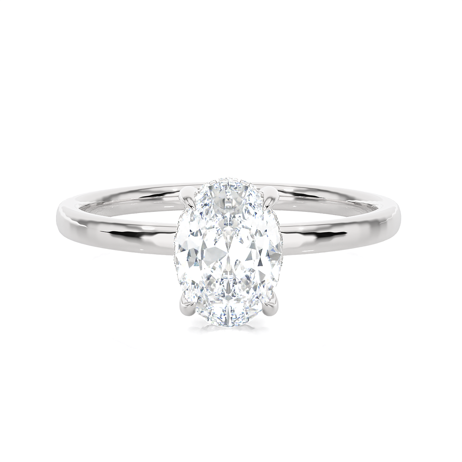 Oval Lab Grown Diamond Solitaire Engagement Ring