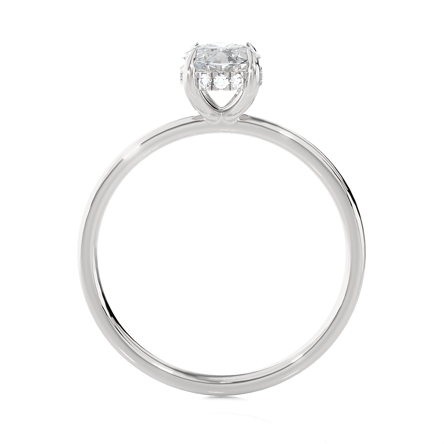 Oval Lab Grown Diamond Solitaire Engagement Ring