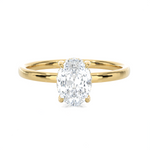 Oval Lab Grown Diamond Solitaire Engagement Ring