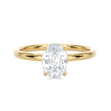 Oval Lab Grown Diamond Solitaire Engagement Ring