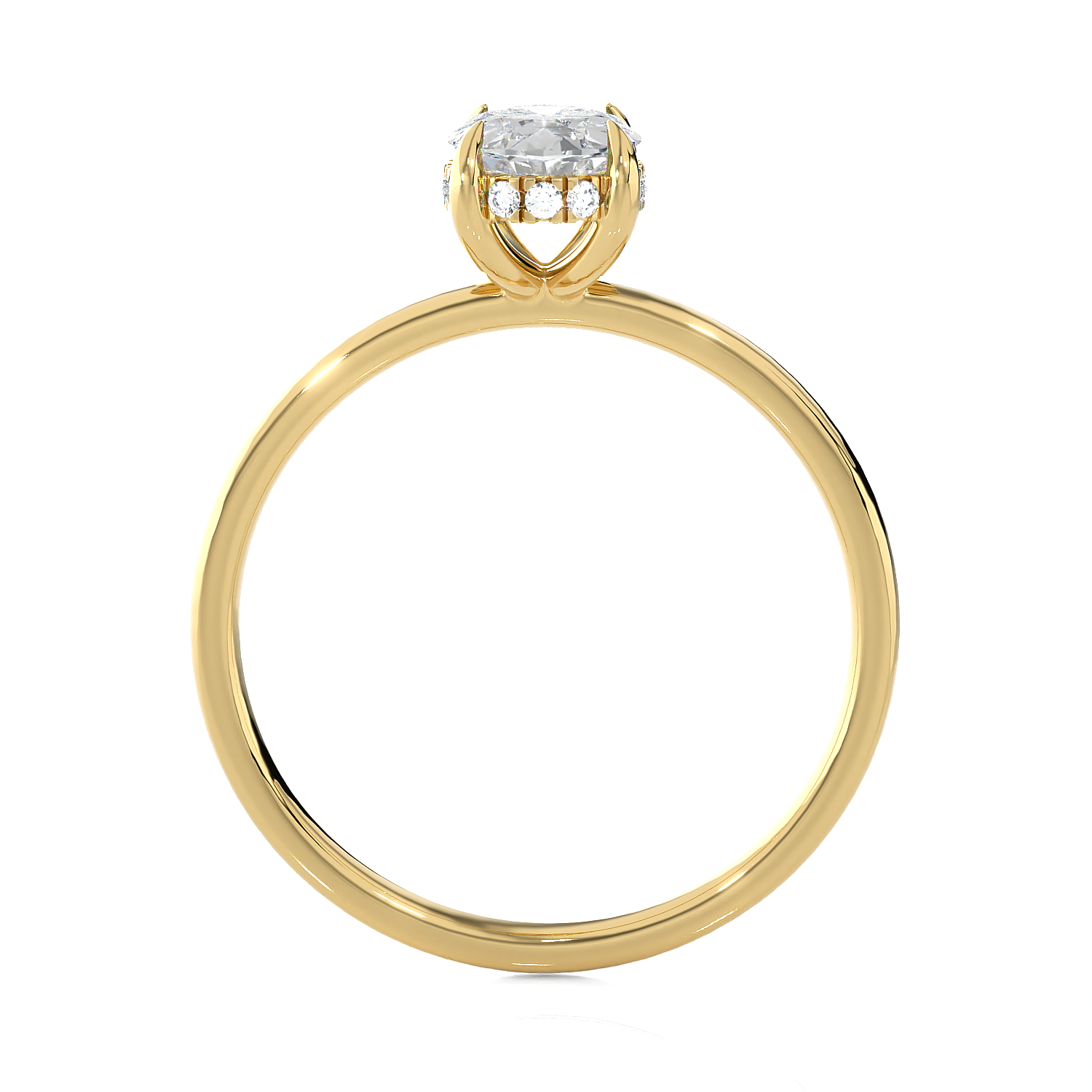 Oval Lab Grown Diamond Solitaire Engagement Ring