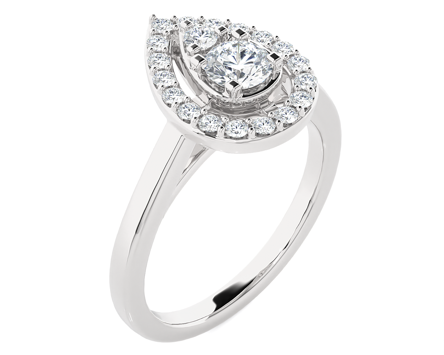 5/8 ctw Round Lab Grown Diamond Halo Engagement Ring