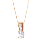 Oval Lab Grown Diamond Solitaire Pendant