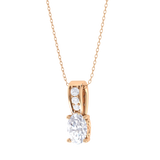Oval Lab Grown Diamond Solitaire Pendant