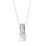 Oval Lab Grown Diamond Solitaire Pendant