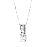 Oval Lab Grown Diamond Solitaire Pendant