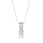 Oval Lab Grown Diamond Solitaire Pendant
