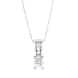 Oval Lab Grown Diamond Solitaire Pendant