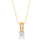 Oval Lab Grown Diamond Solitaire Pendant
