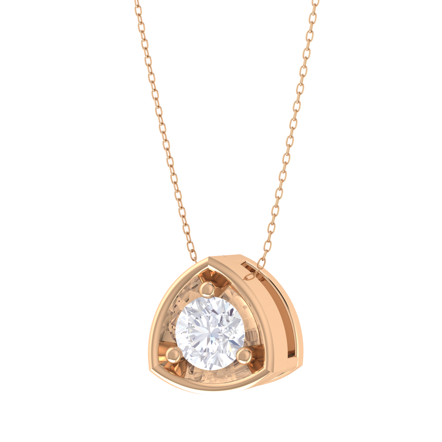 Round Lab Grown Diamond Solitaire Pendant