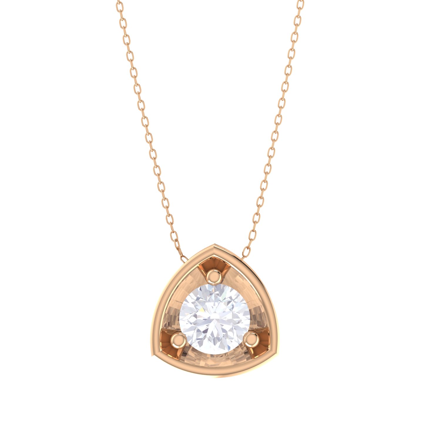 Round Lab Grown Diamond Solitaire Pendant