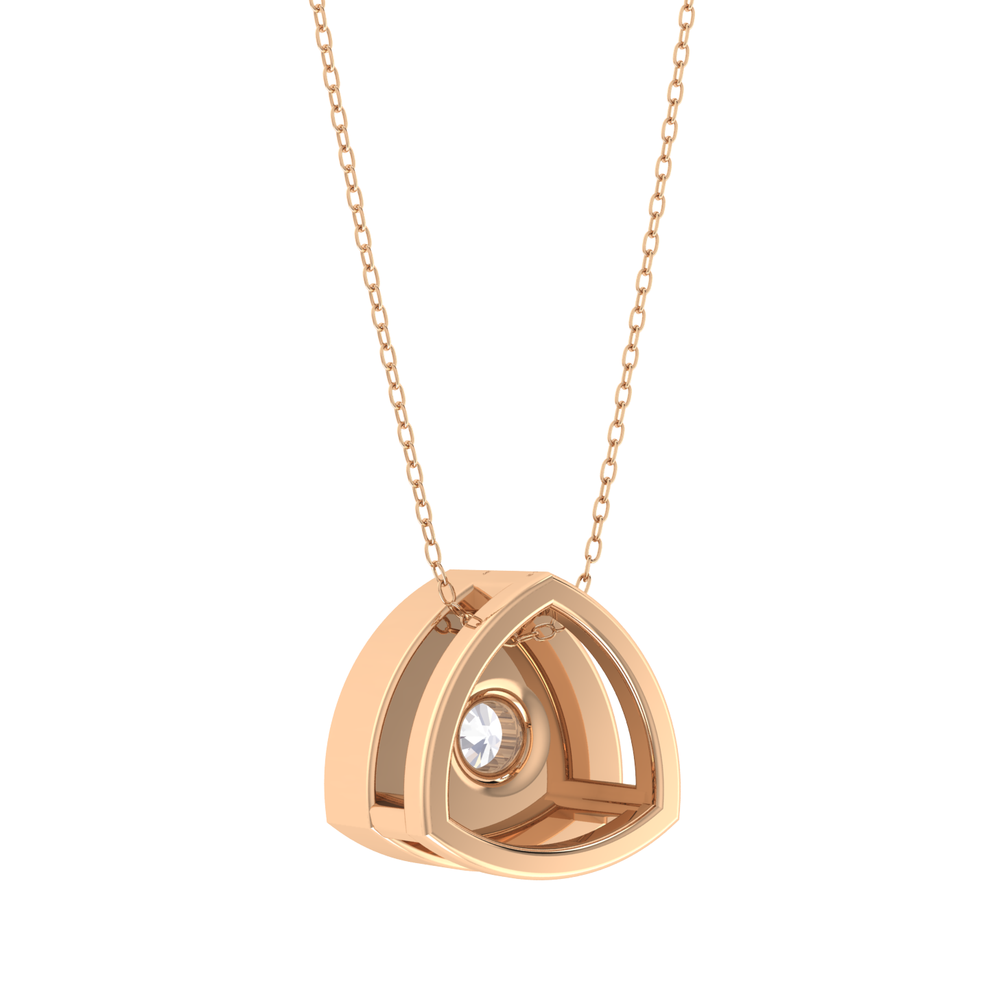Round Lab Grown Diamond Solitaire Pendant