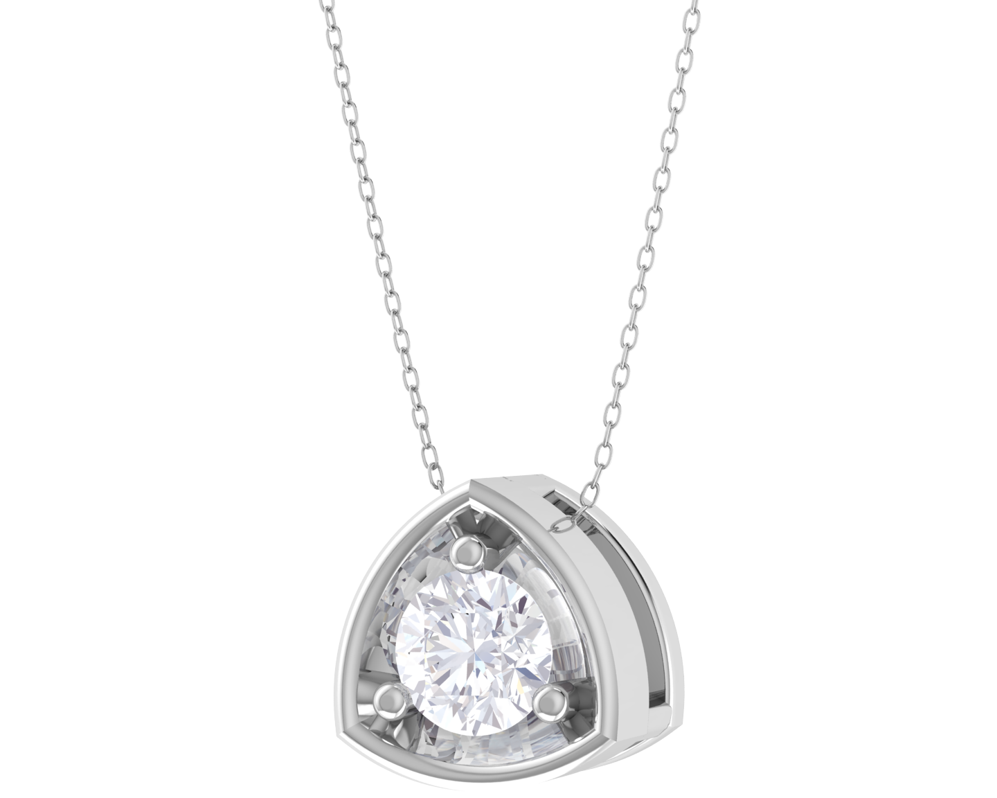 Round Lab Grown Diamond Solitaire Pendant