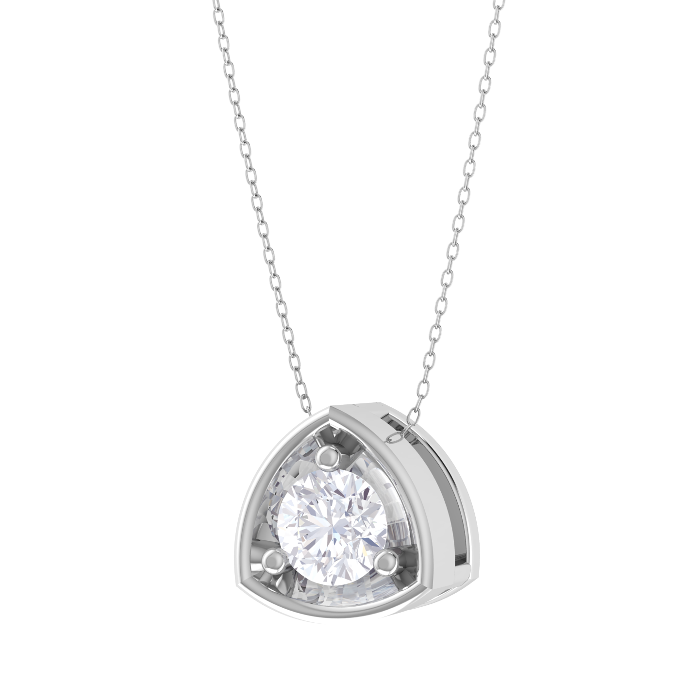 Round Lab Grown Diamond Solitaire Pendant