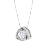 Round Lab Grown Diamond Solitaire Pendant