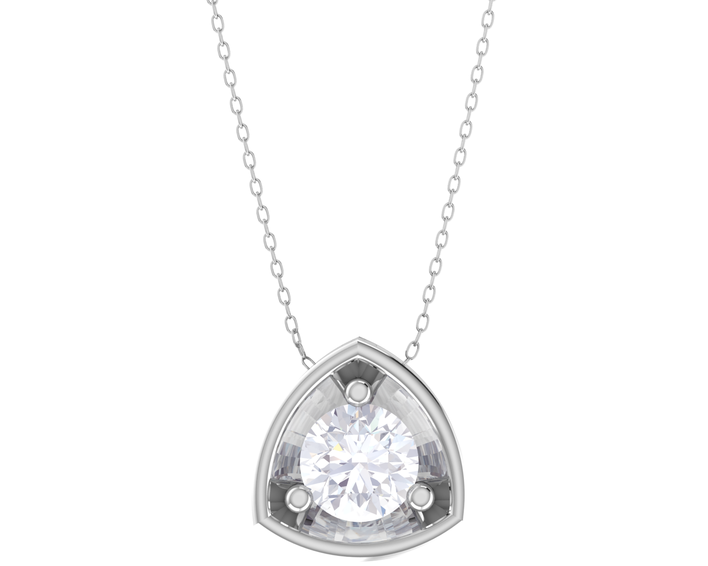 Round Lab Grown Diamond Solitaire Pendant