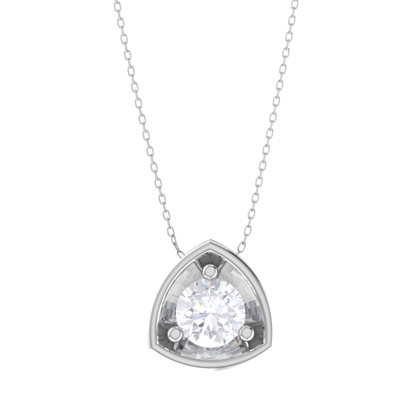 Round Lab Grown Diamond Solitaire Pendant