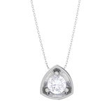 Round Lab Grown Diamond Solitaire Pendant