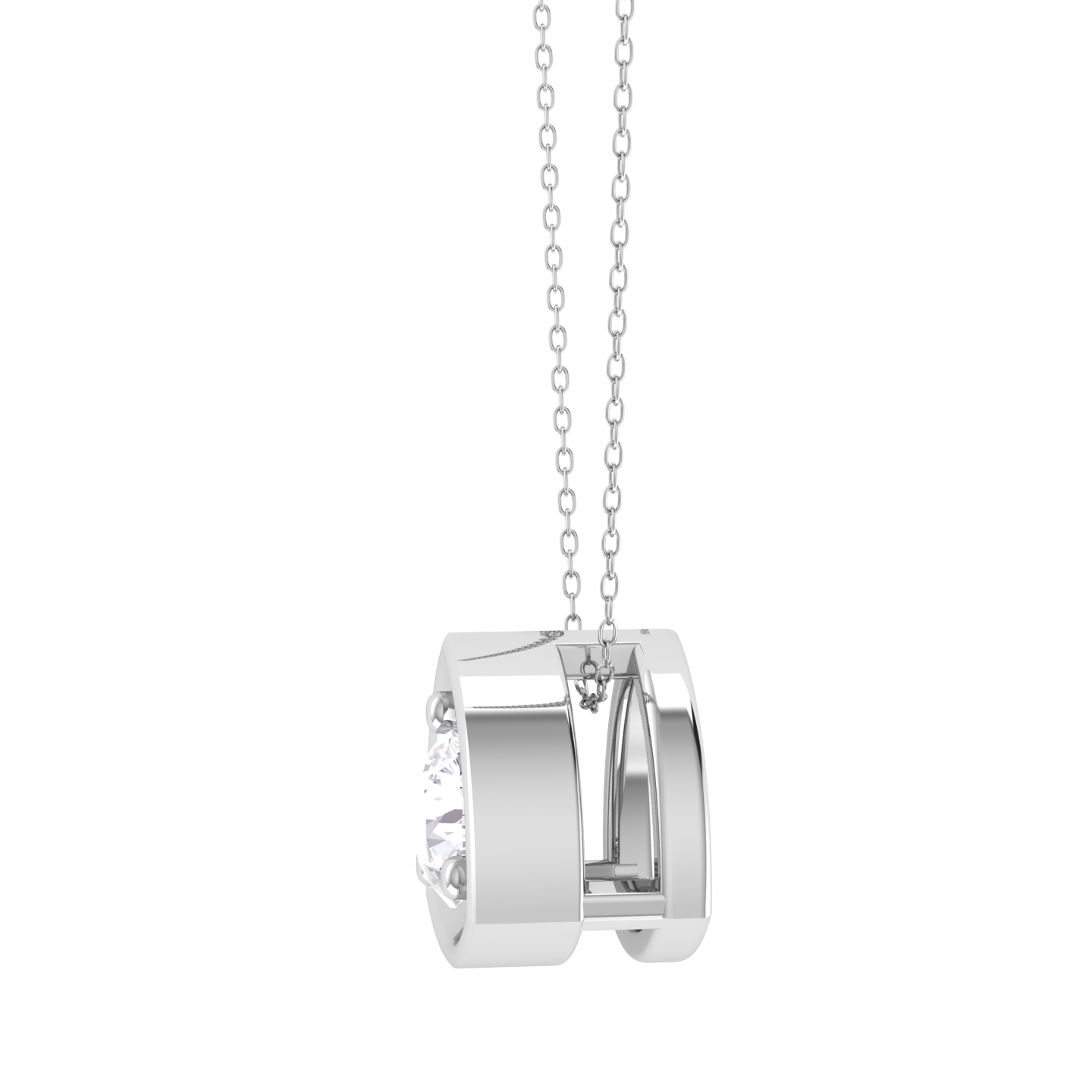 Round Lab Grown Diamond Solitaire Pendant
