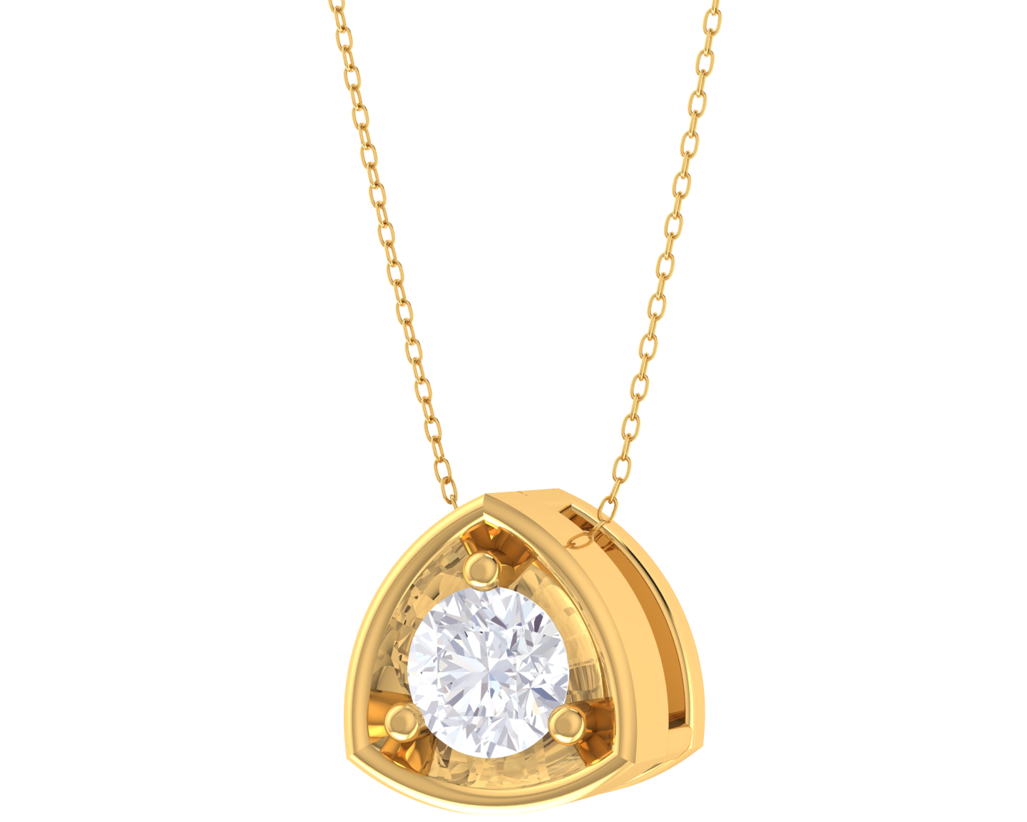 Round Lab Grown Diamond Solitaire Pendant