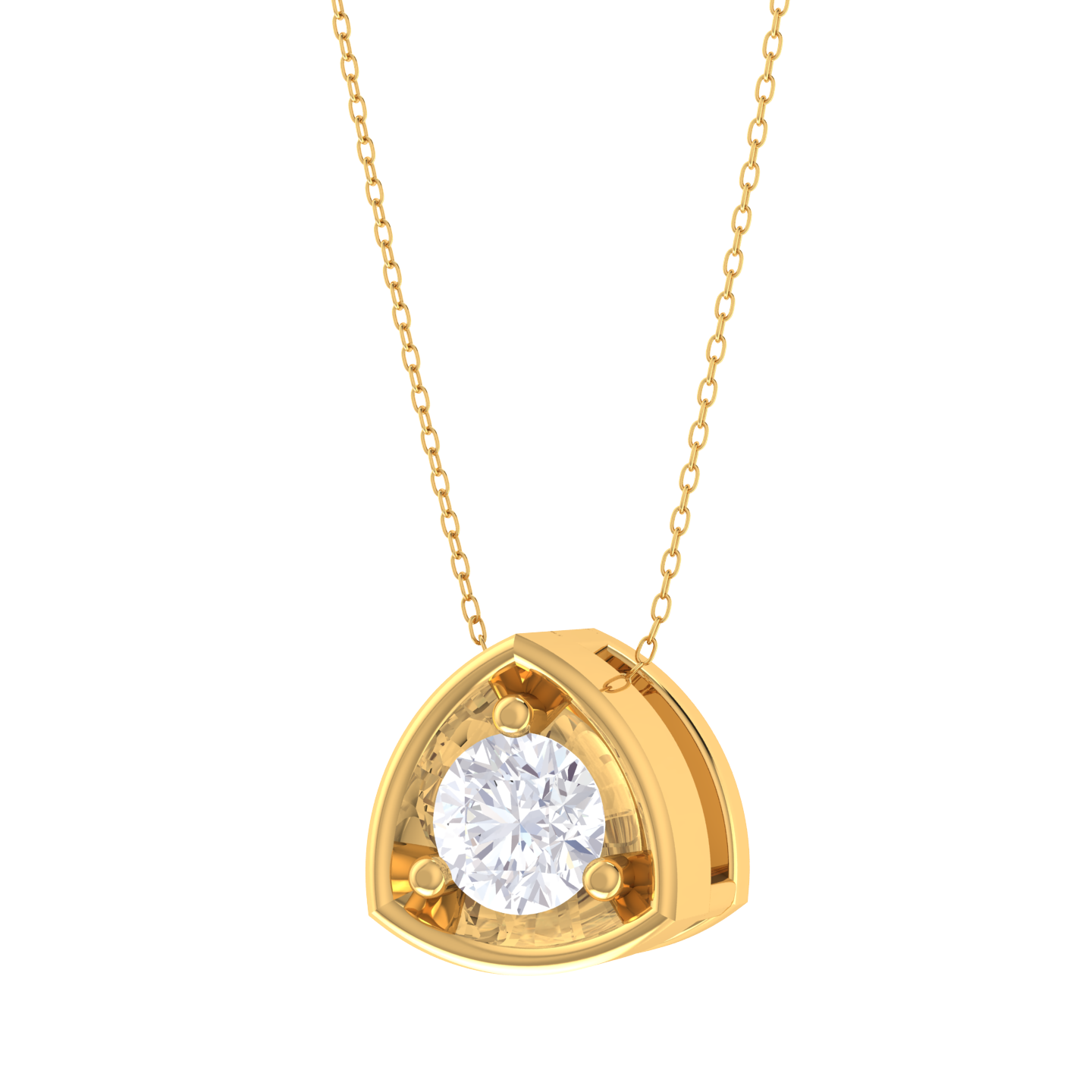 Round Lab Grown Diamond Solitaire Pendant