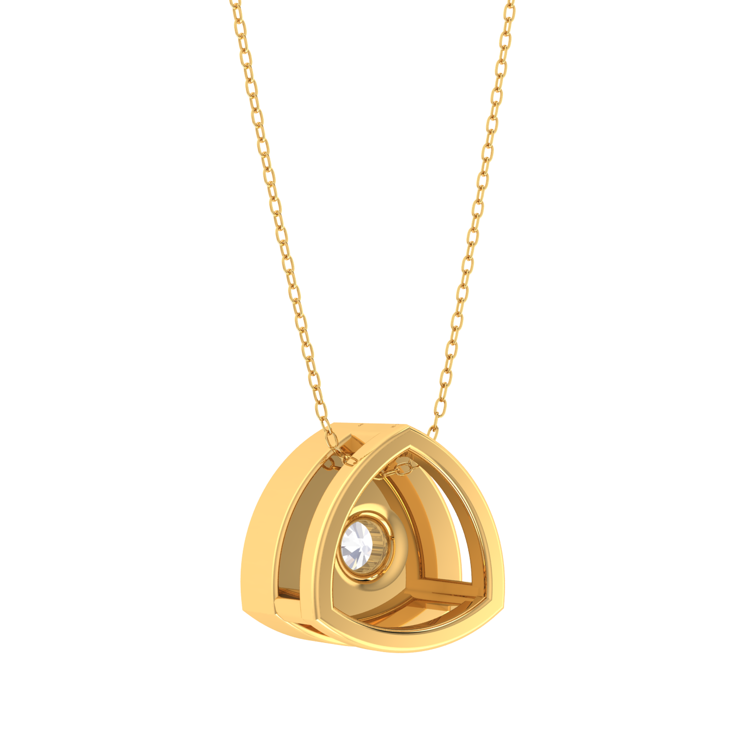 Round Lab Grown Diamond Solitaire Pendant