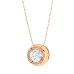 Round Lab Grown Diamond Solitaire Pendant