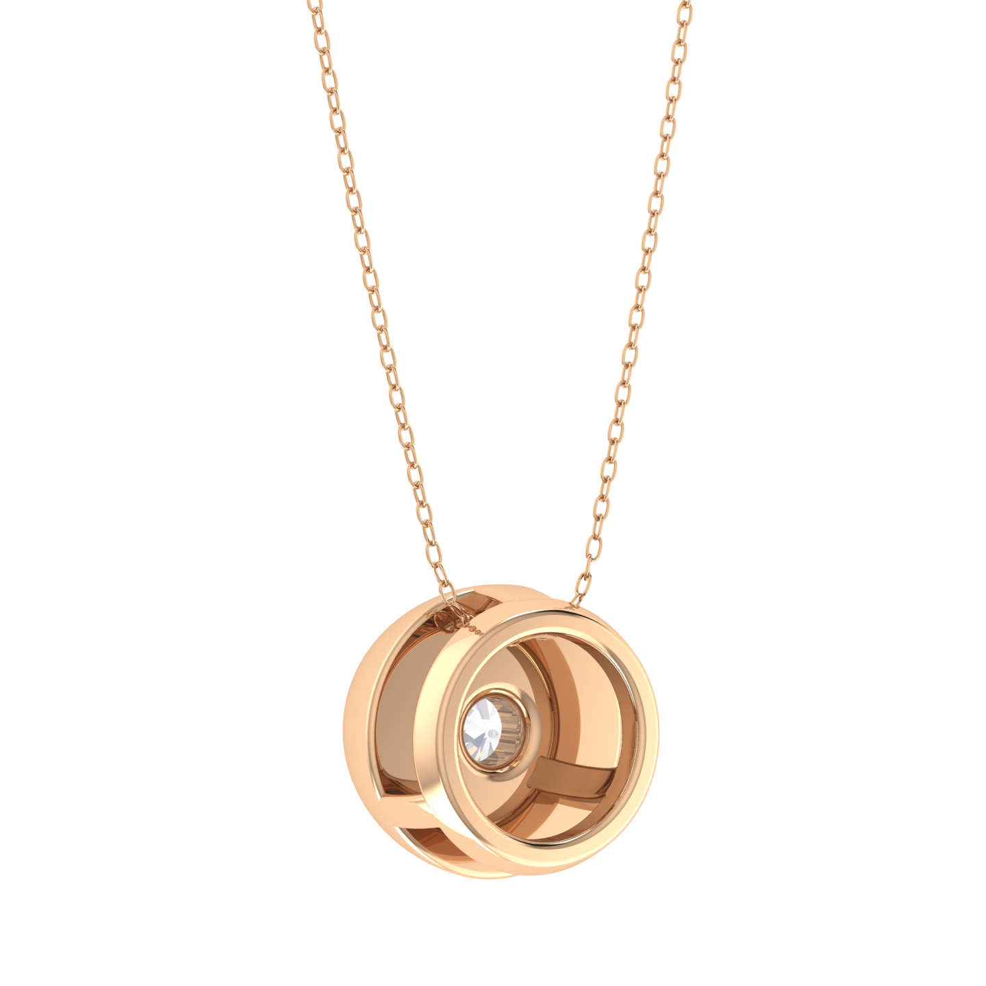 Round Lab Grown Diamond Solitaire Pendant