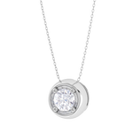 Round Lab Grown Diamond Solitaire Pendant