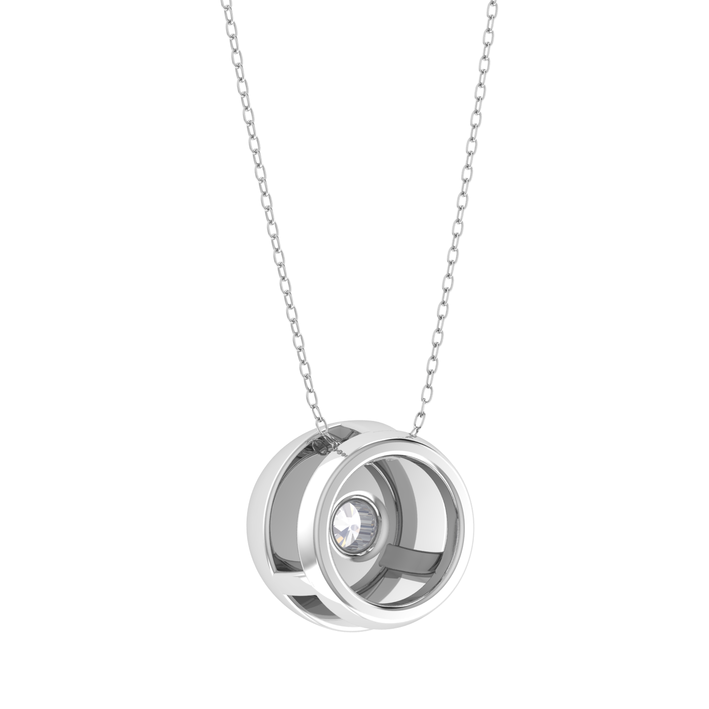 Round Lab Grown Diamond Solitaire Pendant