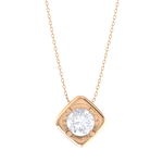 Round Lab Grown Diamond Solitaire Pendant