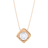 Round Lab Grown Diamond Solitaire Pendant