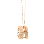Round Lab Grown Diamond Solitaire Pendant